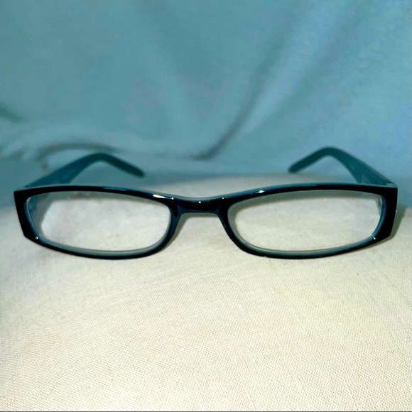 Like-new +2.75 midnight blue & rhinestone readers/glasses with microfiber pouch - Picture 2 of 5